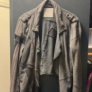 We The Free Charcoal Patchwork Military Jacket